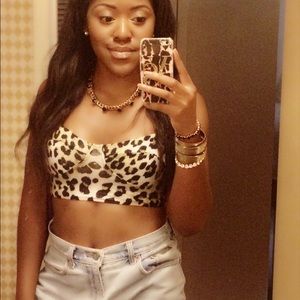 Cheetah Print Bralette/Crop